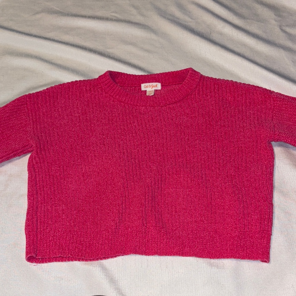 Cat & Jack Bright Pink Knit Sweater